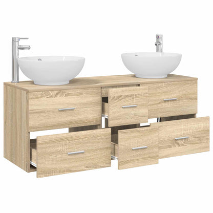 Bathroom Furniture Set 3 pcs Sonoma Oak 49.5 x 44.5 x 65 cm