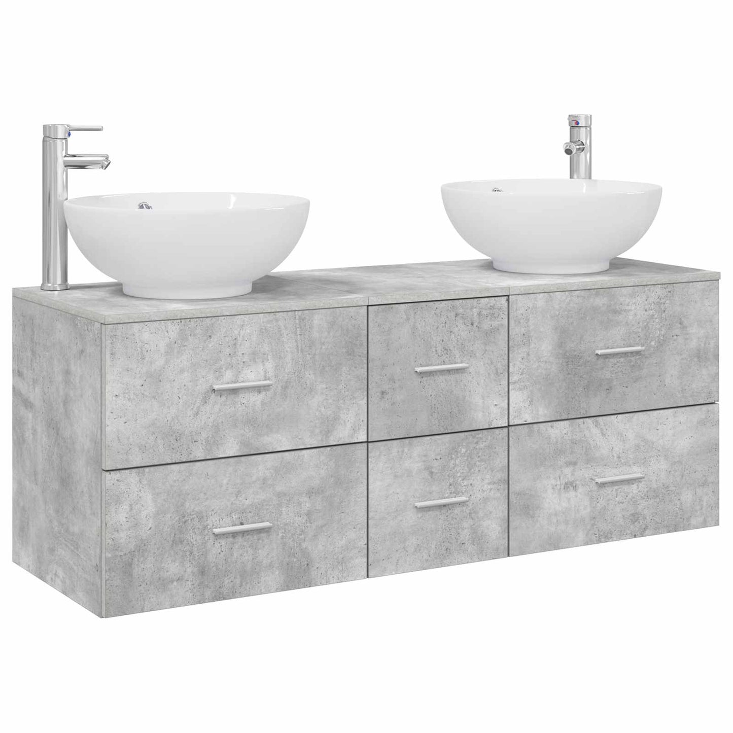 Bathroom Furniture Set 3 pcs Concrete Grey 49.5 x 44.5 x 65 cm