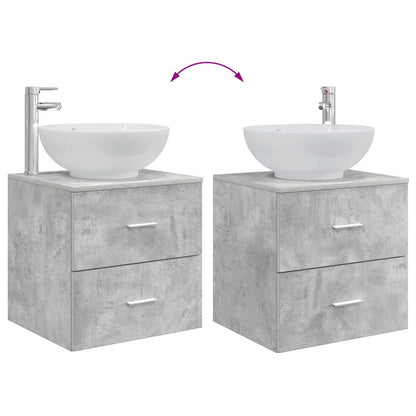 Bathroom Furniture Set 3 pcs Concrete Grey 49.5 x 44.5 x 65 cm