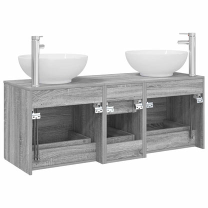 Bathroom Furniture Set 3 pcs Grey Sonoma 49.5 x 44.5 x 65 cm