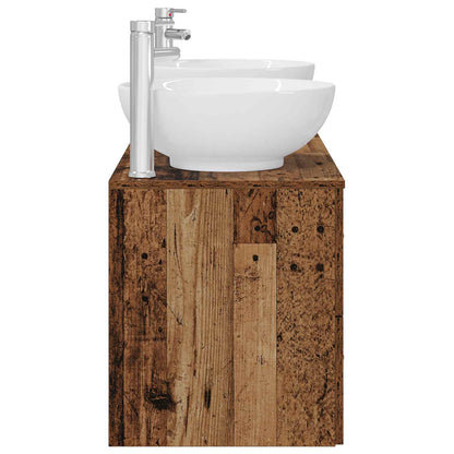 Bathroom Furniture Set 3 pcs Old Wood 49.5 x 44.5 x 65 cm