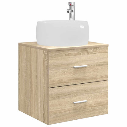 Bathroom Furniture Set 3 pcs Sonoma Oak 49.5 x 44.5 x 66 cm