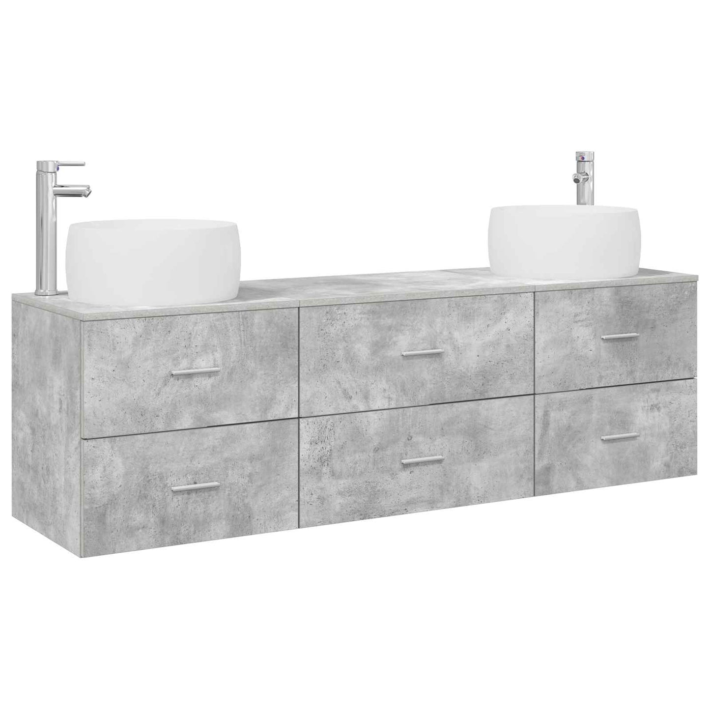 Bathroom Furniture Set 3 pcs Concrete Grey 49.5 x 44.5 x 66 cm