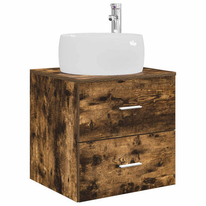 Bathroom Furniture Set 3 pcs Smoked Oak 49.5 x 44.5 x 66 cm
