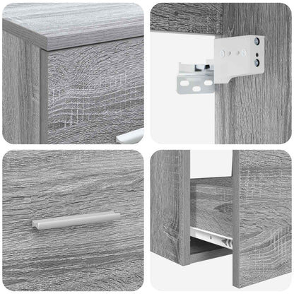 Bathroom Furniture Set 3 pcs Grey Sonoma 49.5 x 44.5 x 66 cm