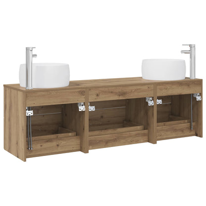 Bathroom Furniture Set 3 pcs Artisan Oak 49.5 x 44.5 x 66 cm