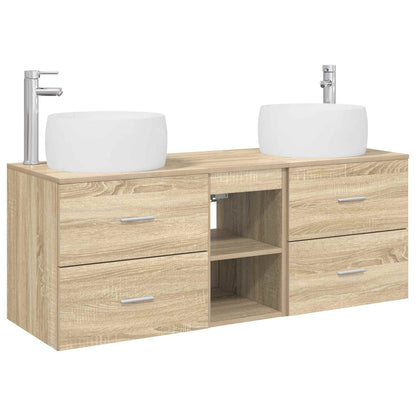 Bathroom Furniture Set 3 pcs Sonoma Oak 49.5 x 44.5 x 66 cm