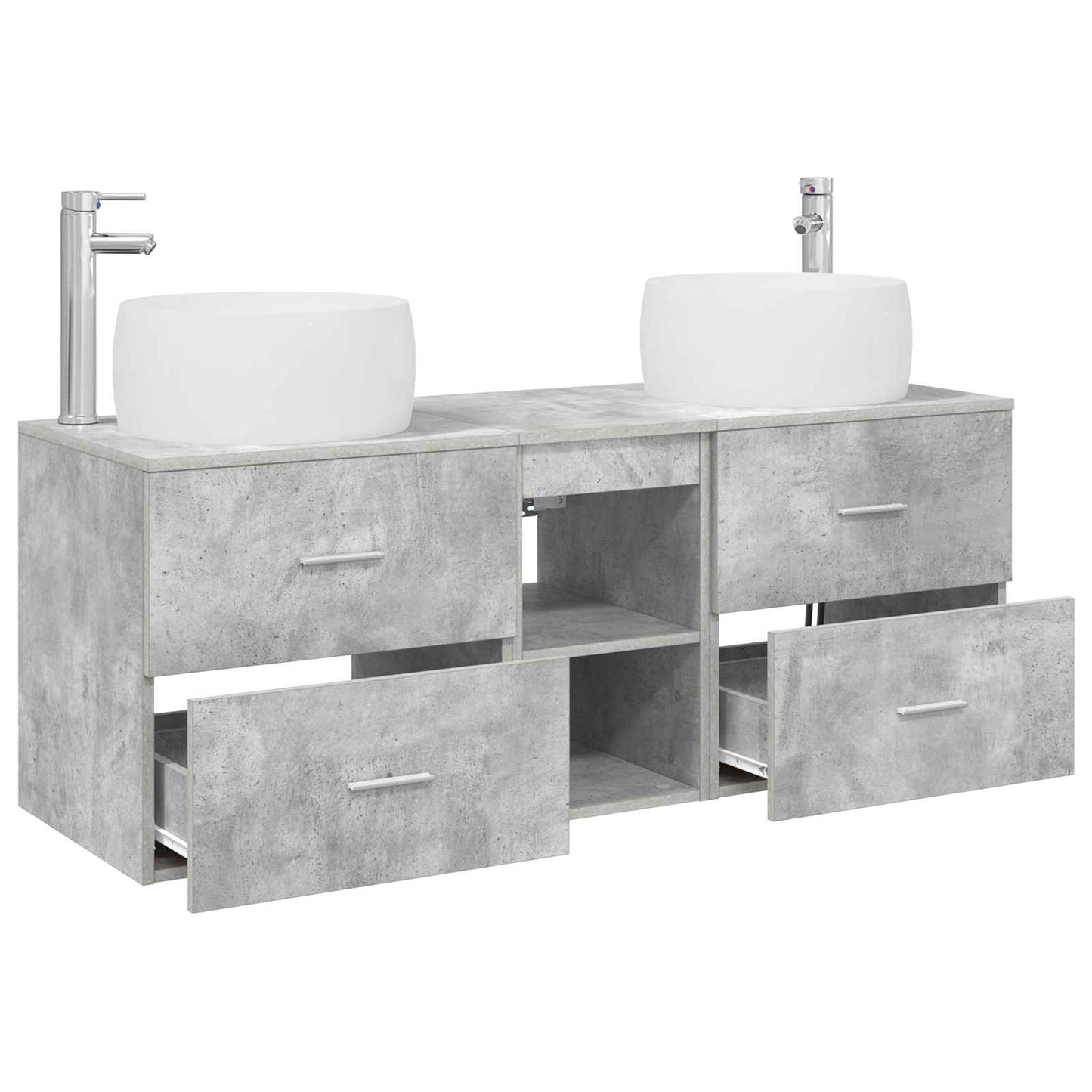 Bathroom Furniture Set 3 pcs Concrete Grey 49.5 x 44.5 x 66 cm