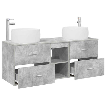 Bathroom Furniture Set 3 pcs Concrete Grey 49.5 x 44.5 x 66 cm
