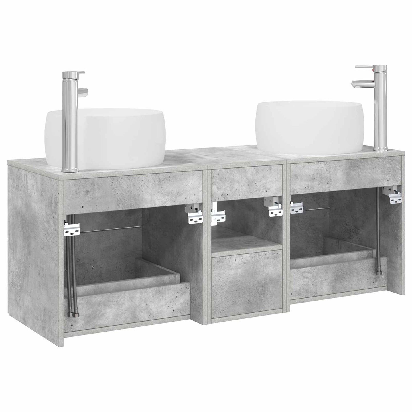 Bathroom Furniture Set 3 pcs Concrete Grey 49.5 x 44.5 x 66 cm