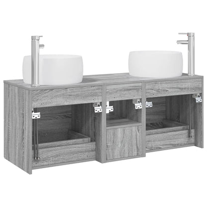 Bathroom Furniture Set 3 pcs Grey Sonoma 49.5 x 44.5 x 66 cm