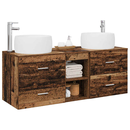 Bathroom Furniture Set 3 pcs Old Wood 49.5 x 44.5 x 66 cm