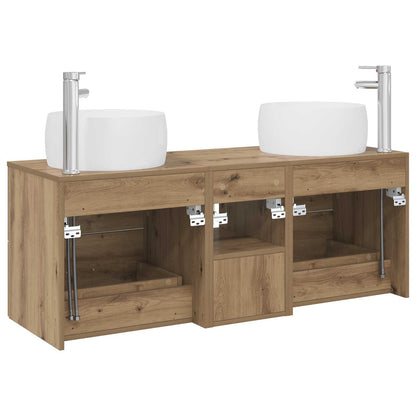 Bathroom Furniture Set 3 pcs Artisan Oak 49.5 x 44.5 x 66 cm