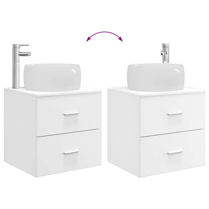Bathroom Furniture Set 3 pcs White 49.5 x 44.5 x 66 cm