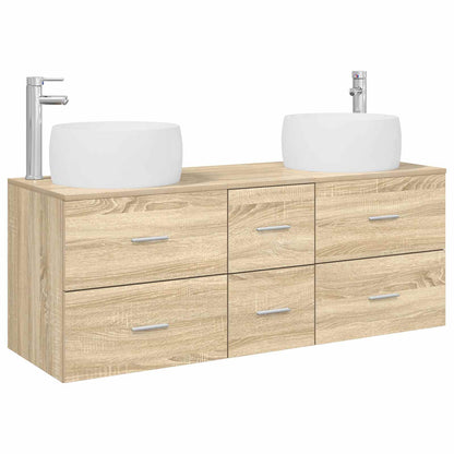 Bathroom Furniture Set 3 pcs Sonoma Oak 49.5 x 44.5 x 66 cm