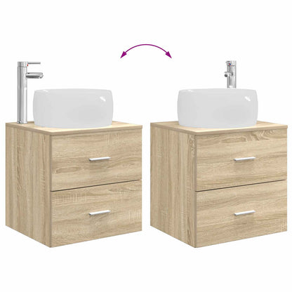 Bathroom Furniture Set 3 pcs Sonoma Oak 49.5 x 44.5 x 66 cm