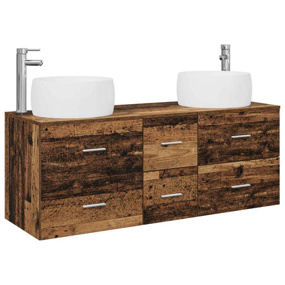 Bathroom Furniture Set 3 pcs Old Wood 49.5 x 44.5 x 66 cm