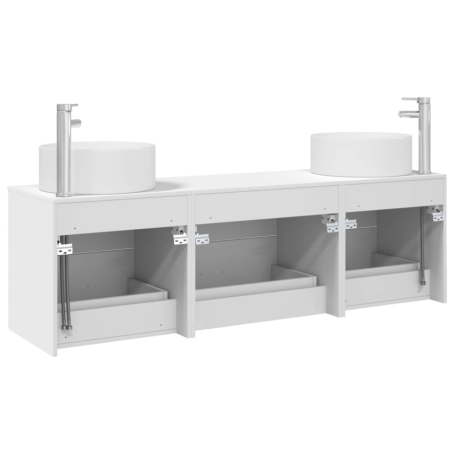 Bathroom Furniture Set 3 pcs White 49.5 x 44.5 x 65.5 cm