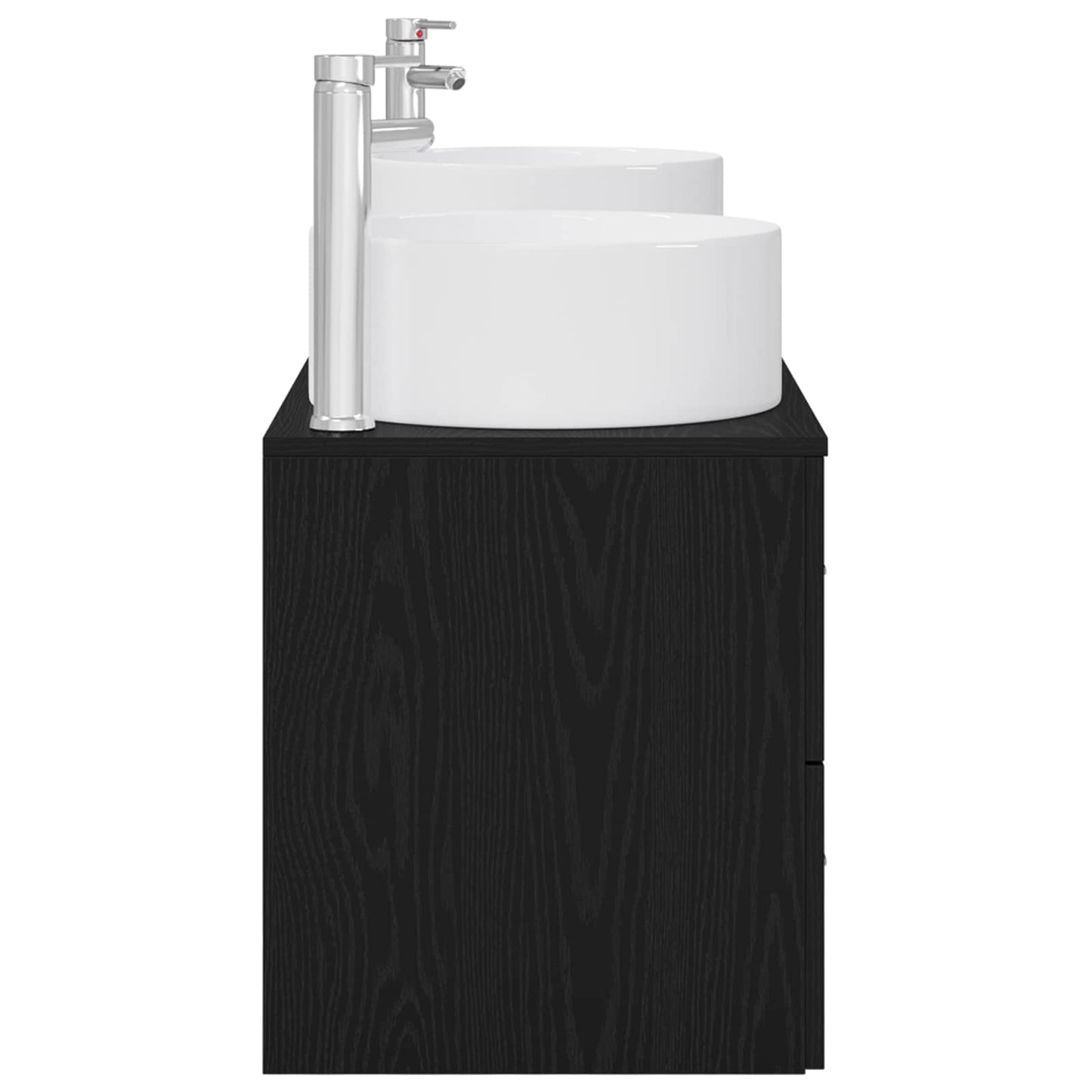 Bathroom Furniture Set 3 pcs Black 49.5 x 44.5 x 65.5 cm