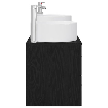 Bathroom Furniture Set 3 pcs Black 49.5 x 44.5 x 65.5 cm