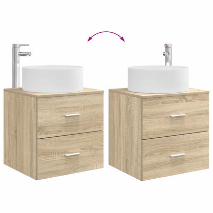 Bathroom Furniture Set 3 pcs Sonoma Oak 49.5 x 44.5 x 65.5 cm