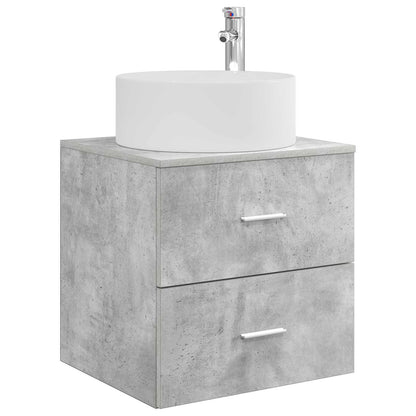 Bathroom Furniture Set 3 pcs Concrete Grey