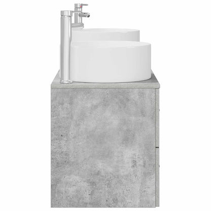 Bathroom Furniture Set 3 pcs Concrete Grey