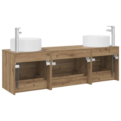 Bathroom Furniture Set 3 pcs Artisan Oak 49.5 x 44.5 x 65.5 cm
