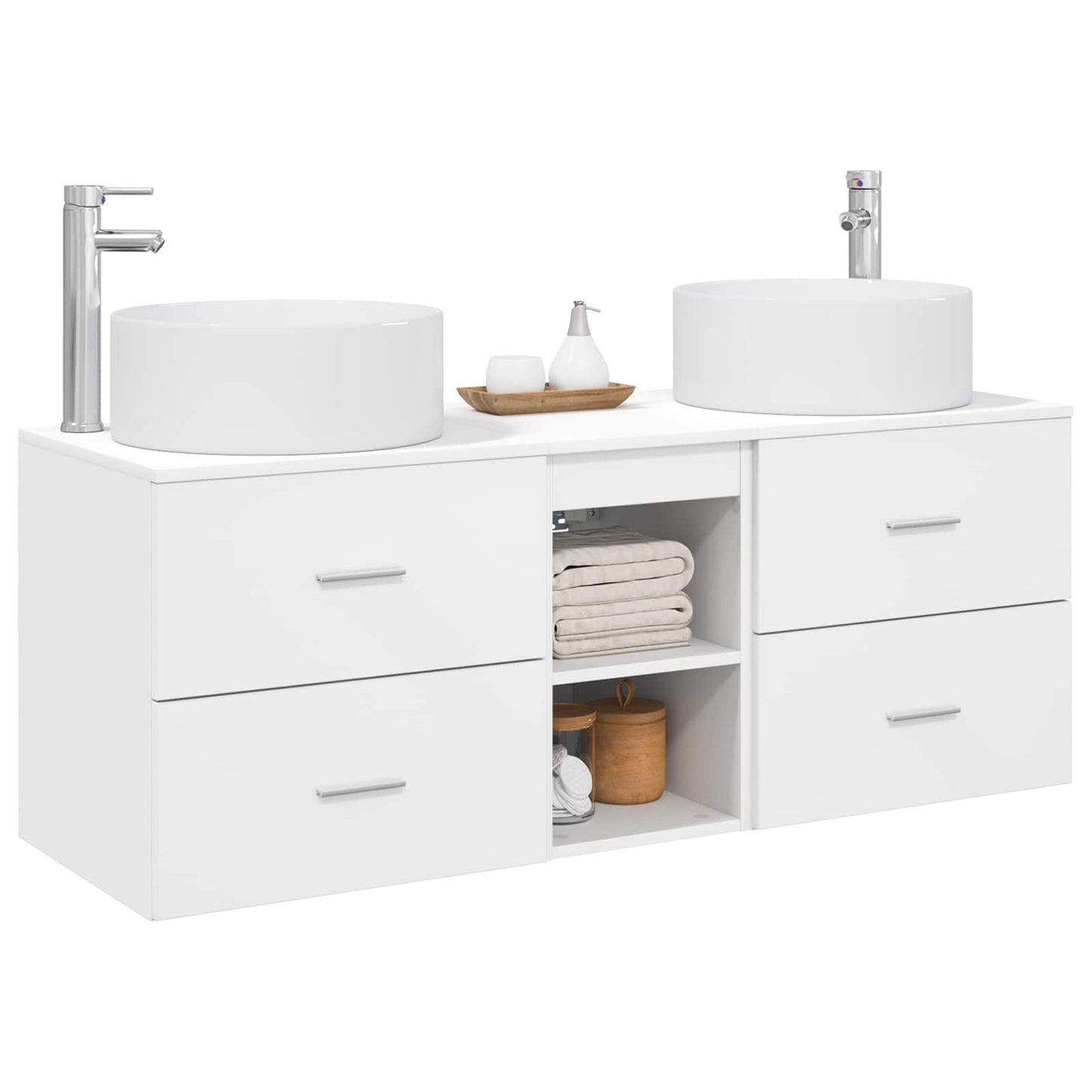Bathroom Furniture Set 3 pcs White 49.5 x 44.5 x 65.5 cm