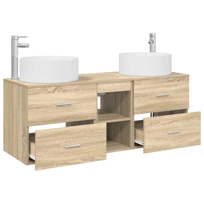 Bathroom Furniture Set 3 pcs Sonoma Oak 49.5 x 44.5 x 65.5 cm