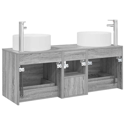 Bathroom Furniture Set 3 pcs Grey Sonoma 49.5 x 44.5 x 65.5 cm
