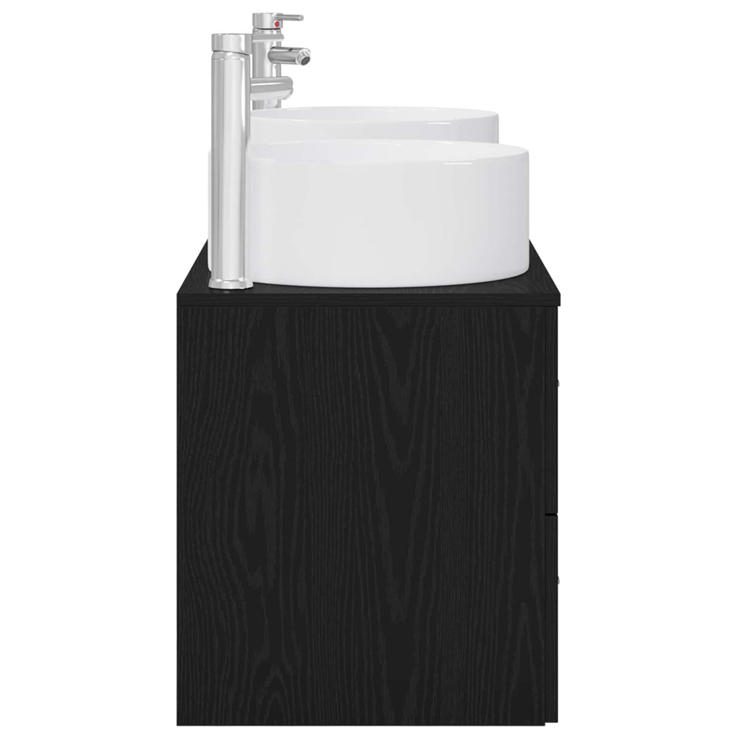 Bathroom Furniture Set 3 pcs Black 49.5 x 44.5 x 65.5 cm