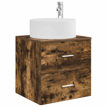 Bathroom Furniture Set 3 pcs Smoked Oak 49.5 x 44.5 x 65.5 cm