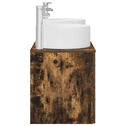 Bathroom Furniture Set 3 pcs Smoked Oak 49.5 x 44.5 x 65.5 cm