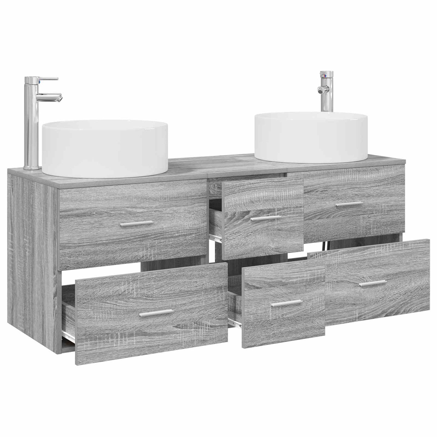 Bathroom Furniture Set 3 pcs Grey Sonoma 49.5 x 44.5 x 65.5 cm