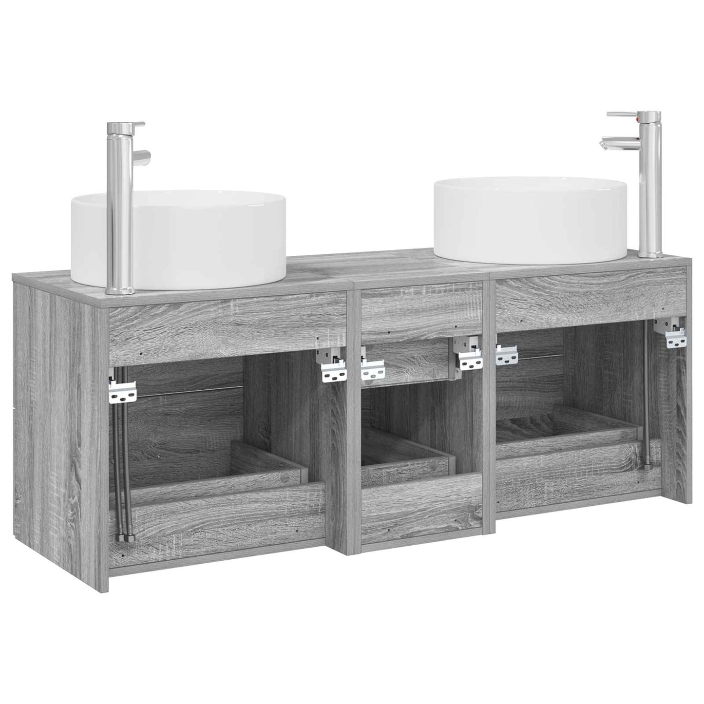 Bathroom Furniture Set 3 pcs Grey Sonoma 49.5 x 44.5 x 65.5 cm