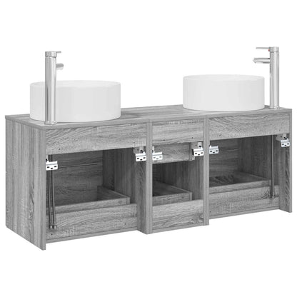 Bathroom Furniture Set 3 pcs Grey Sonoma 49.5 x 44.5 x 65.5 cm