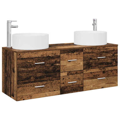 Bathroom Furniture Set 3 pcs Old Wood 49.5 x 44.5 x 65.5 cm
