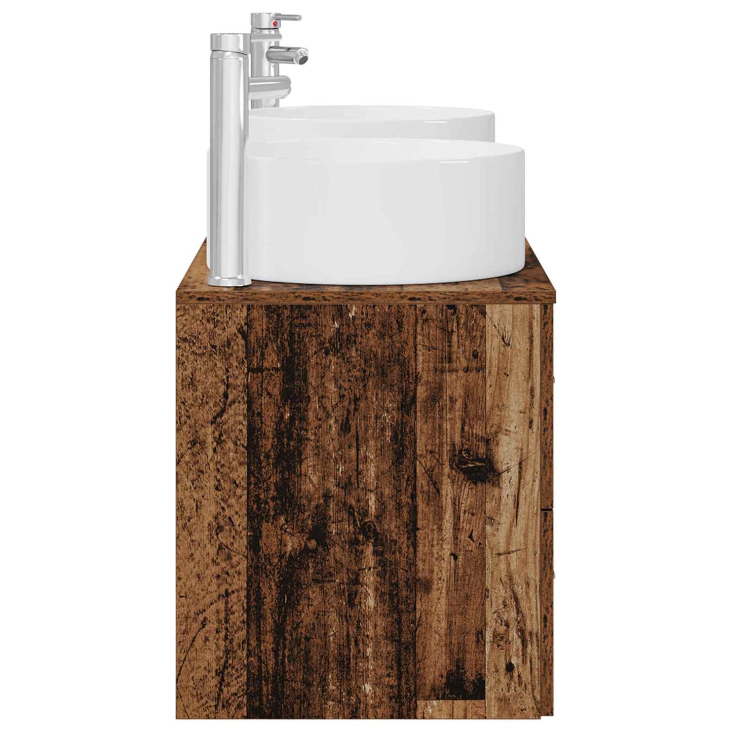 Bathroom Furniture Set 3 pcs Old Wood 49.5 x 44.5 x 65.5 cm