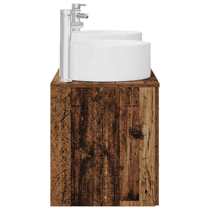 Bathroom Furniture Set 3 pcs Old Wood 49.5 x 44.5 x 65.5 cm