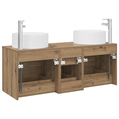 Bathroom Furniture Set 3 pcs Artisan Oak 49.5 x 44.5 x 65.5 cm
