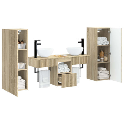 Bathroom Furniture Set 5 pcs Sonoma Oak 33 x 34.5 x 100 cm