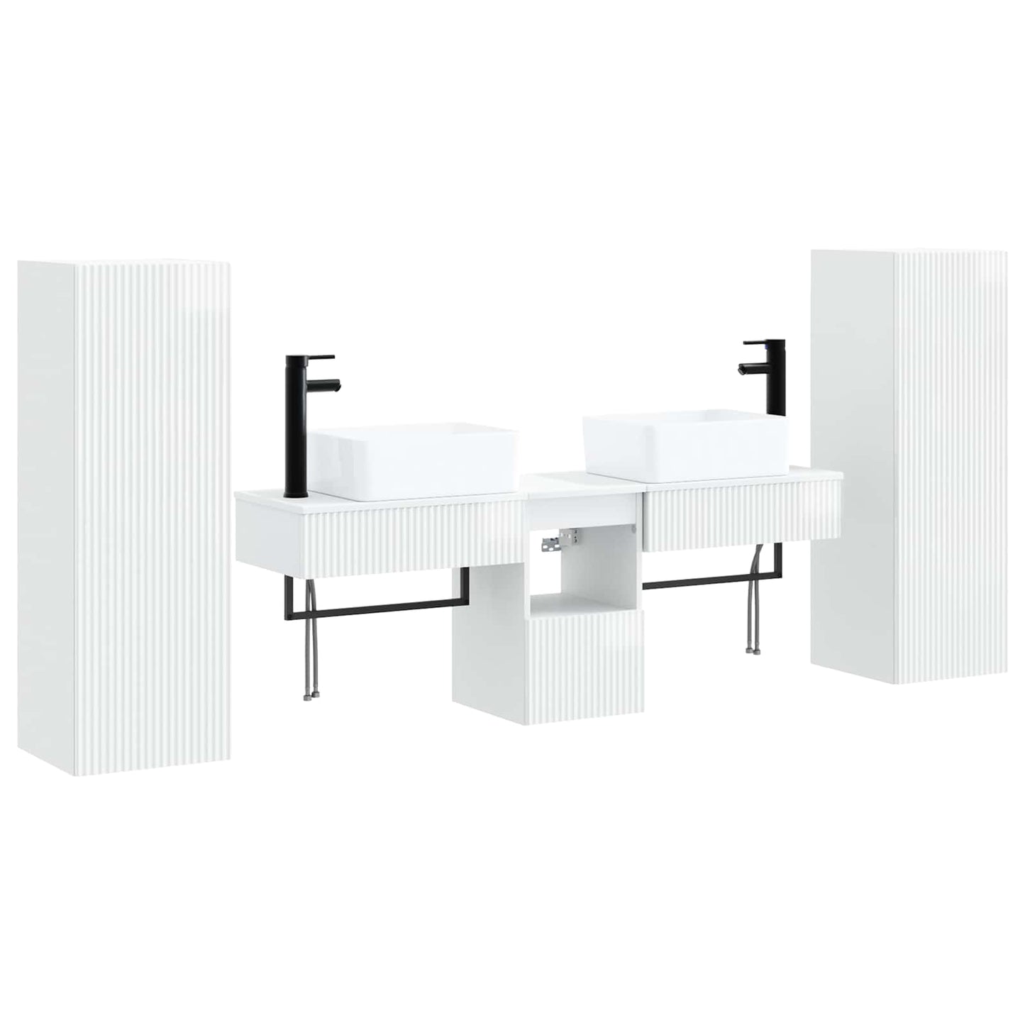 Bathroom Furniture Set 5 pcs High Gloss White