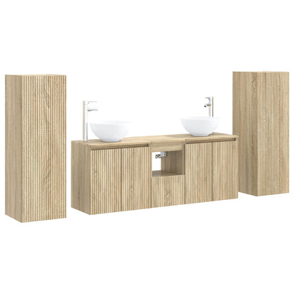 Bathroom Furniture Set 5 pcs Sonoma Oak 33 x 34.5 x 100 cm