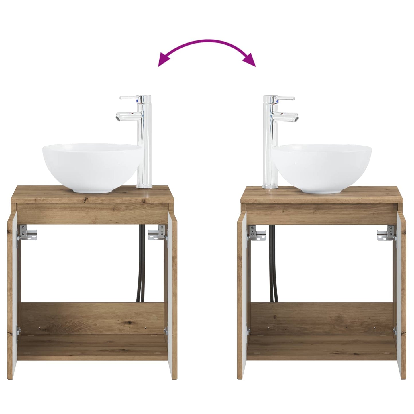 Bathroom Furniture Set 5 pcs Artisan Oak 33 x 34.5 x 100 cm