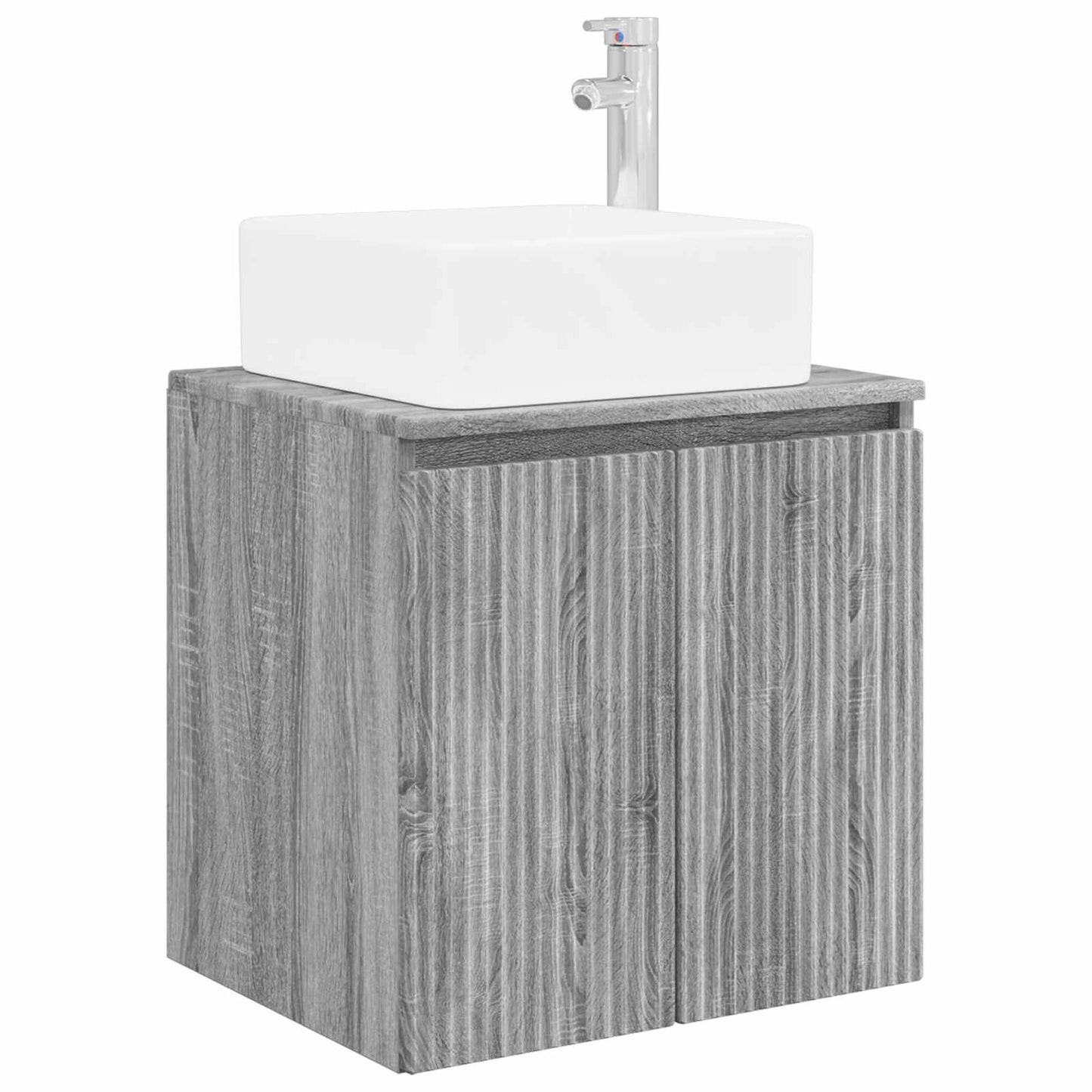 Bathroom Furniture Set 5 pcs Grey Sonoma 33 x 34.5 x 100 cm