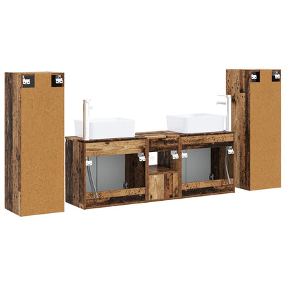 Bathroom Furniture Set 5 pcs Old Wood 33 x 34.5 x 100 cm