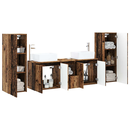 Bathroom Furniture Set 5 pcs Old Wood 33 x 34.5 x 100 cm