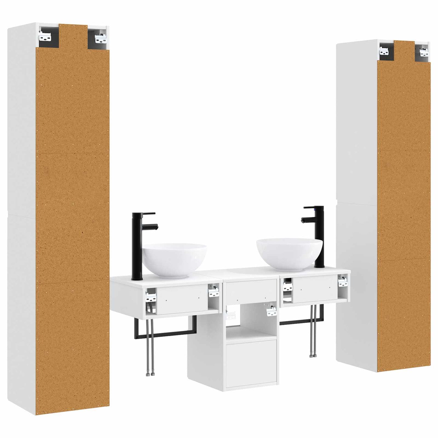 Bathroom Furniture Set 5 pcs White 33 x 34.5 x 160 cm