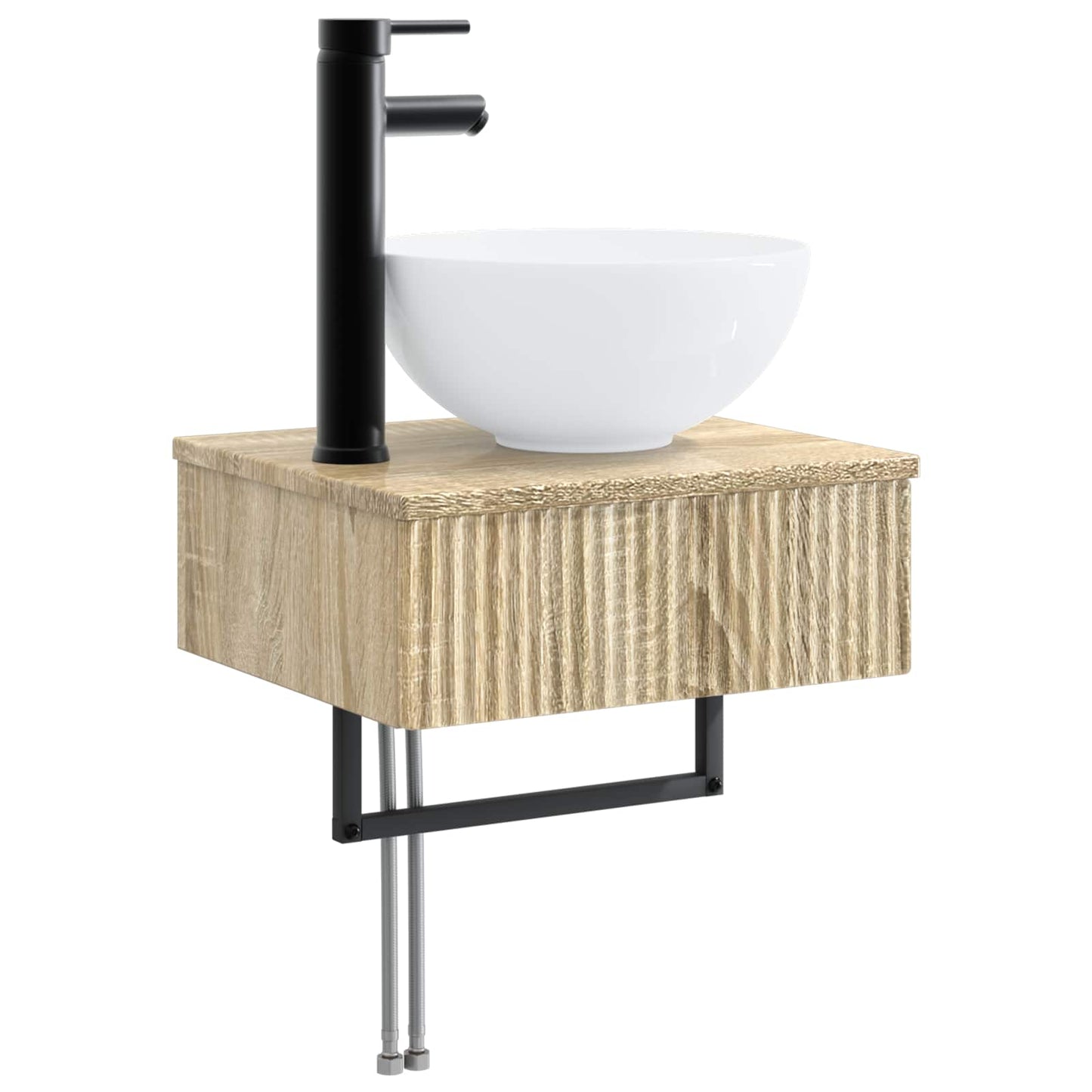 Bathroom Furniture Set 5 pcs Sonoma Oak 33 x 34.5 x 160 cm
